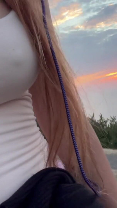 Artemisia Love sexy stroll outdoor in the nature big boobs close up | Clip 1