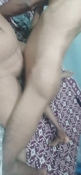 Rajni made Tejram completely nude and licked her and started rubbing boobs