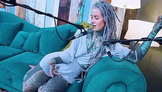 I talk about Z - zeal - ASMR podcast SFW talking goth skinny girl dreadlocks tattoo model inked girl