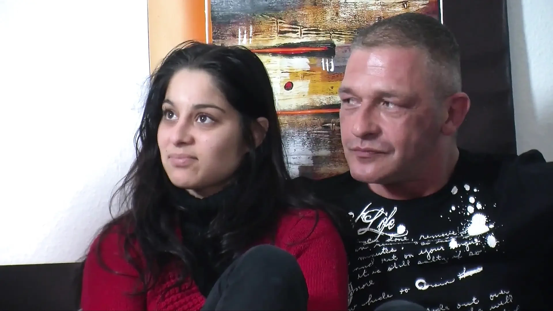 Sweet young Turkish girl in front of the camera for the first time