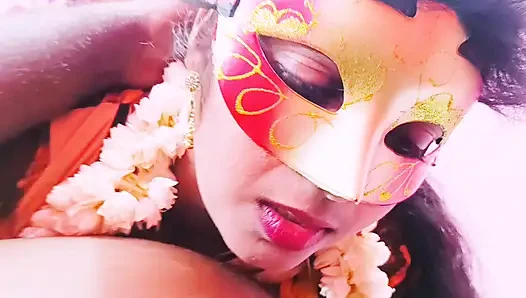 Hintli üvey kız kardeş kocasının üvey erkek kardeşini sikiyor. Telugu edepsizce konuşuyor.