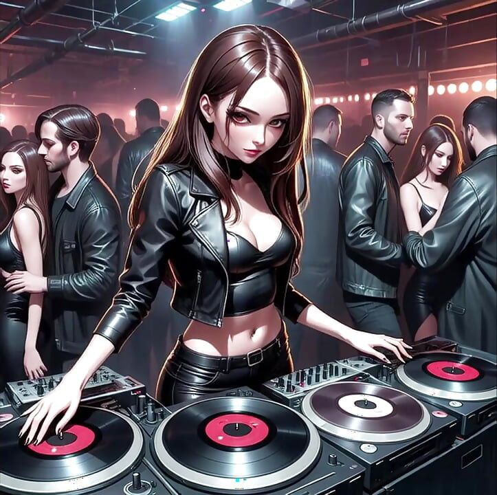 Anime Sexy DJ Synthwave Retrowave Electro AI