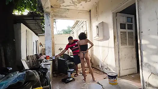 Putting the balls in my stepsister ass