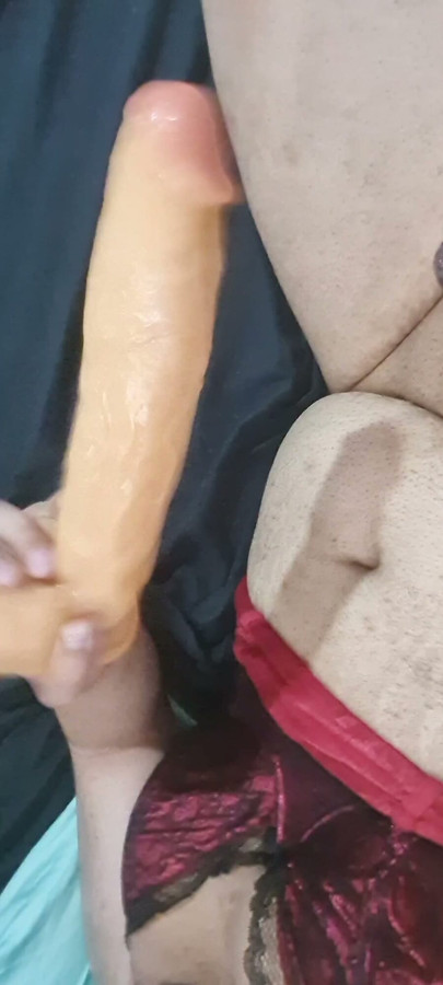 A comparison of my clit vs my dildo, I love it