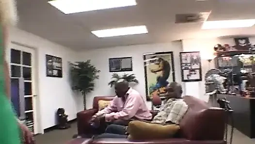 Horny Blonde Gives a Deep Blowjob to the Huge Black Cock of Lexington Steele