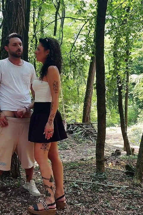 I Take Away the Virginity of a Nerdy Boy Who Promised to Help Me in the Woods!