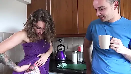 Tattoed babe gets fucked hard by her stepbrother