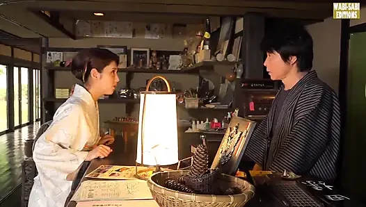 Erotik drama tiyatrosu zarif bir inn proprietress ile şehvetli bir karşılaşma -sahne.2