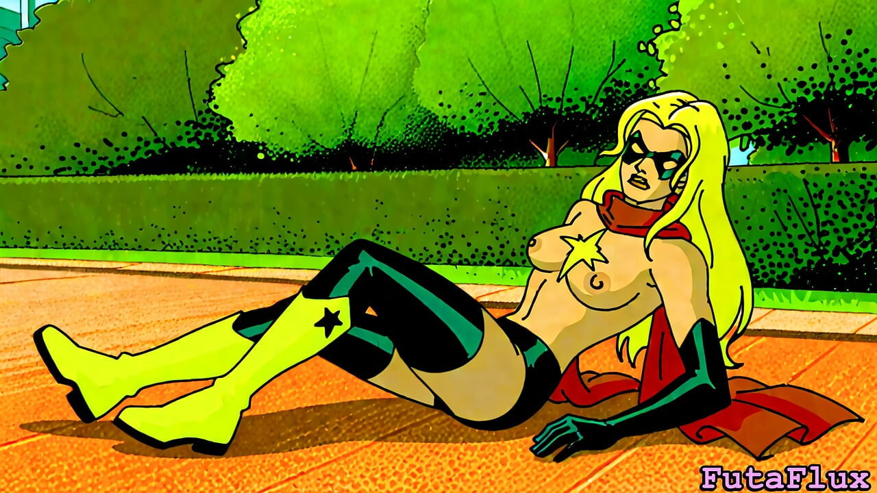 Futanari Carol Danvers - masturbiranje, cumshots, selfsucking i još mnogo toga!