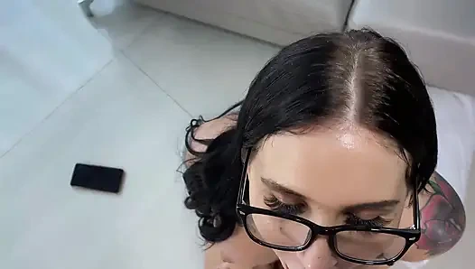 Hot Tattooed Babe Stella Rae Sucks and Rides My Big Dick