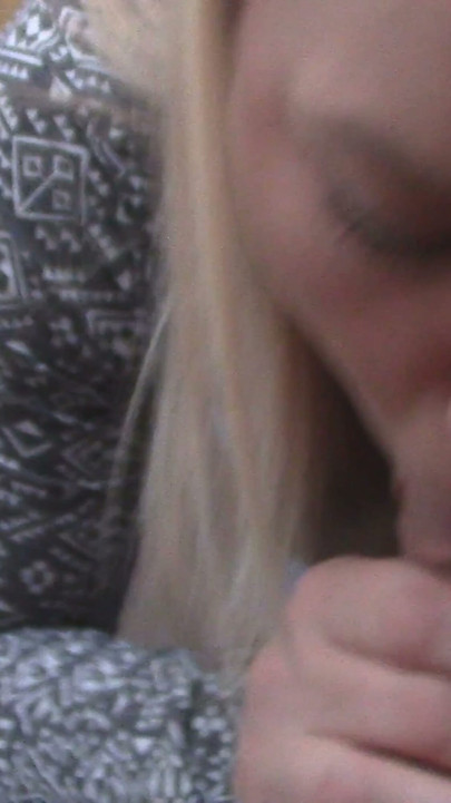 Cute 18 Year Old Sucks Cock in Public Hallway | Clip 1