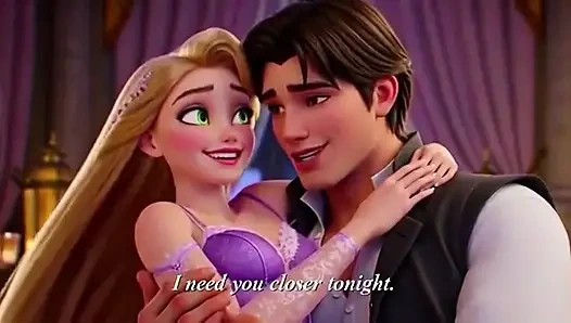 RAPUNZEL & FLYNN RIDER LANTERN TOWER PASSION - Romantic 3D Anime