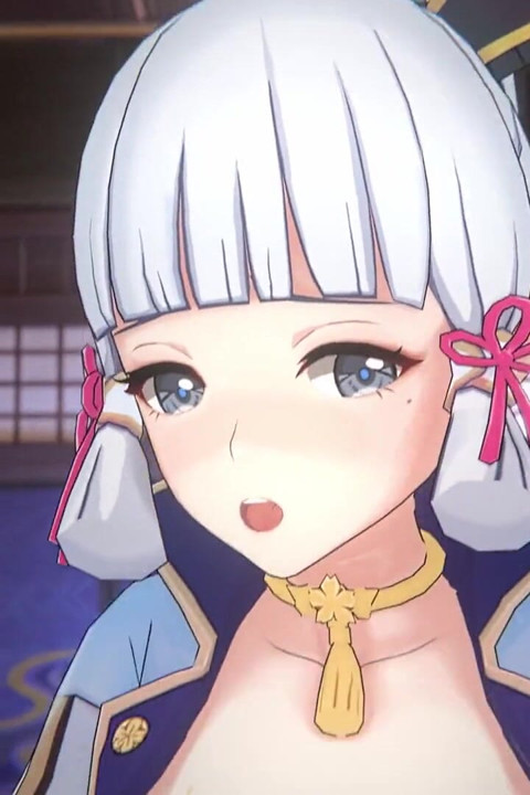 Genshin Impact - Ayaka og Aether lidenskapelig sexscene - Søt stønning - 3D Hentai-animasjon
