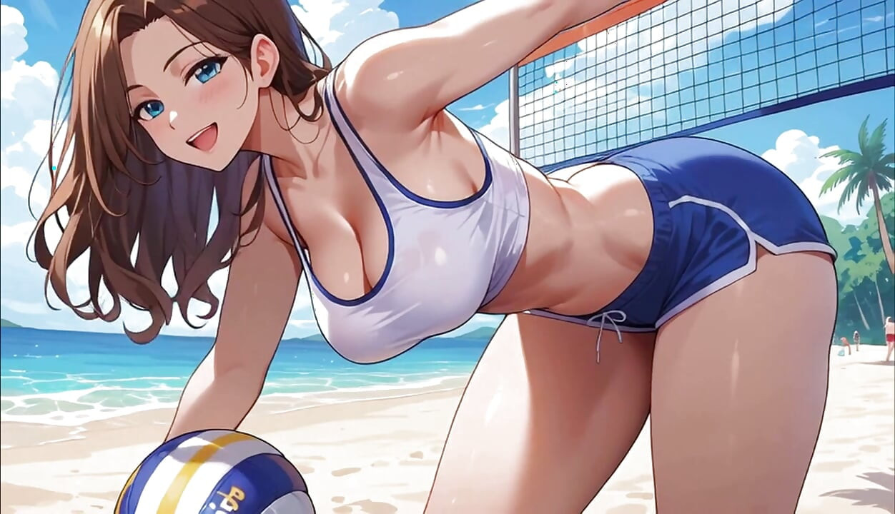 Voleybol kızları plaj seks partisi