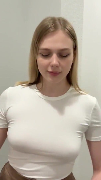 Unforgettable moment from "MY NEW UPSTAIRS NEIGHBOR TURNED OUT TO BE A WHORE AND SPREAD HER LEGS IN THE HALLWAY - PUBLIC SEX"
