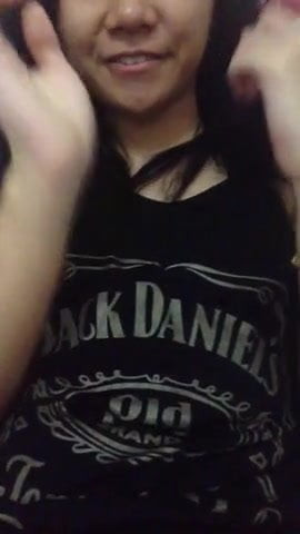 Cute Asian Girl Teasing Her Boobs