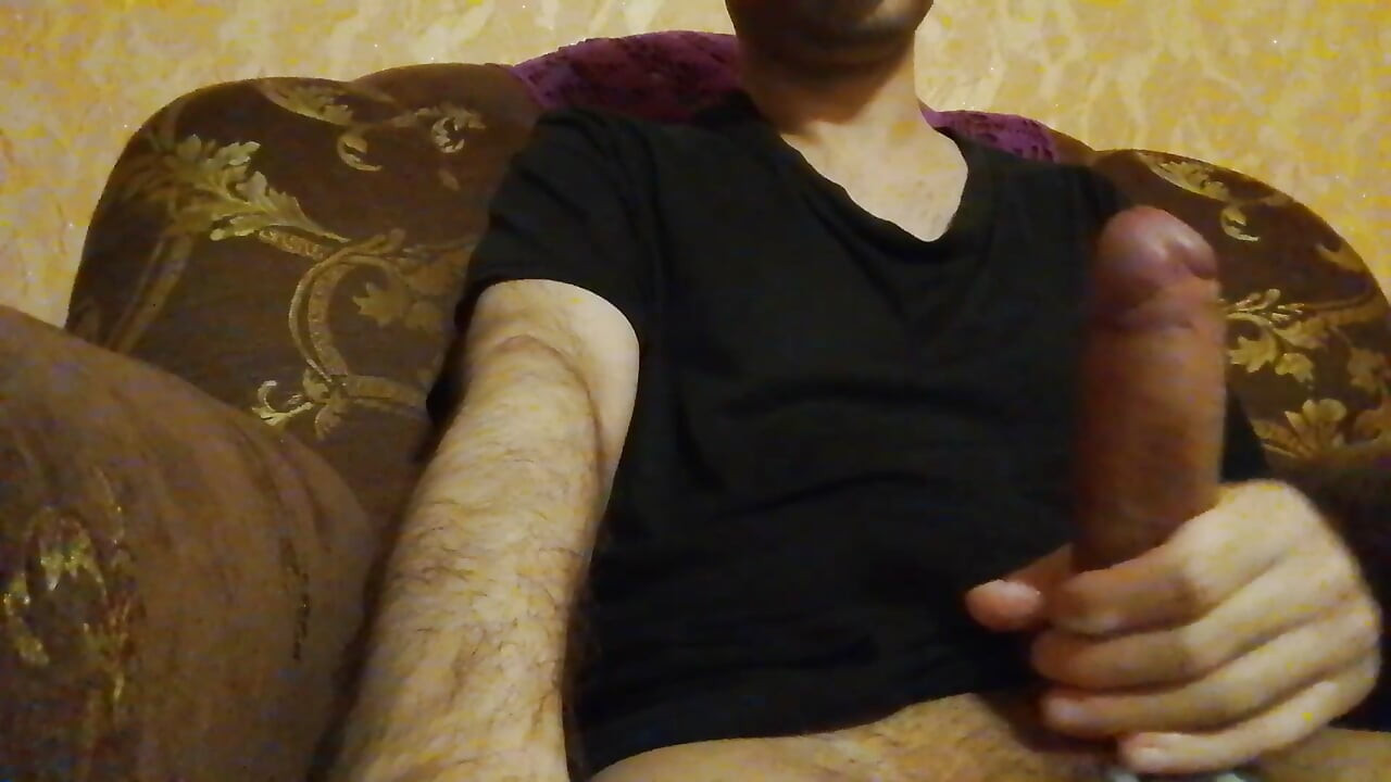 Horny Guy Jerking and Cumming. so Much Thick Cum
