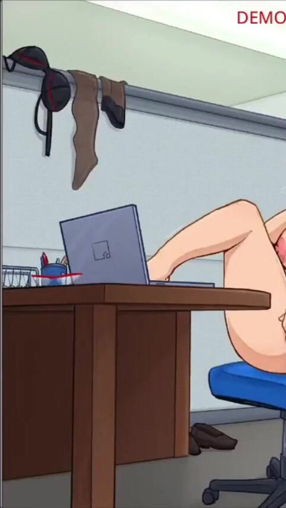 Office girl with big boobs and big ass barely working | Clip 1