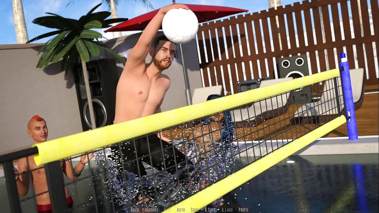 Werden sie ein rockstar: geile nasse leute im bikini am pool, episode 62