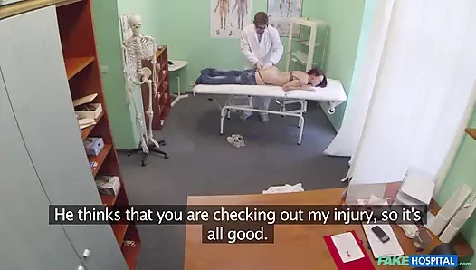 Fake Hospital - Pretty Patient Prepped for Doctor's Oral Medication: a Hot Hospital Encounter