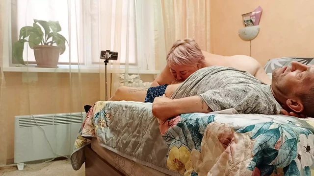 Mother-in-law's mouth makes my dick cum