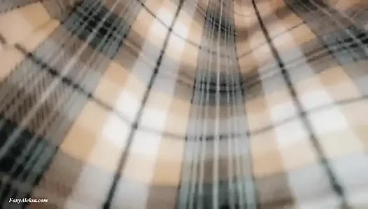 Touching Under Her Skirt. Girl Gets Stranger's Hot Sperm in Subway.