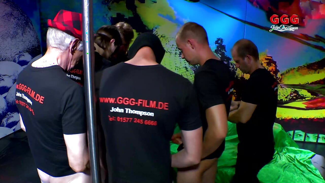 Ggg John Thompson - Blonde Bombshell Gangbanged Live on Stage