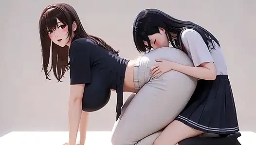 Lesbian, pemujaan pantat besar.