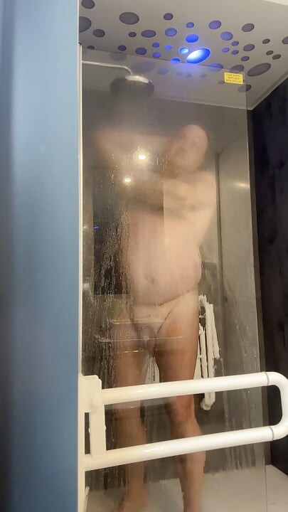 Taking a shower