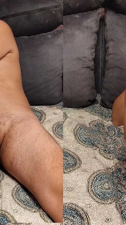 Powerful moment from "the neighbor watches us engage in mutual masturbation. she decided to jerk herself off with us."