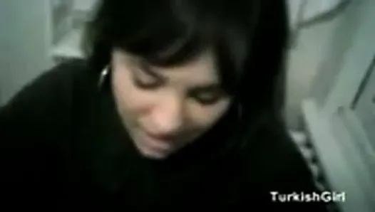 Turkish girl sucking black cock