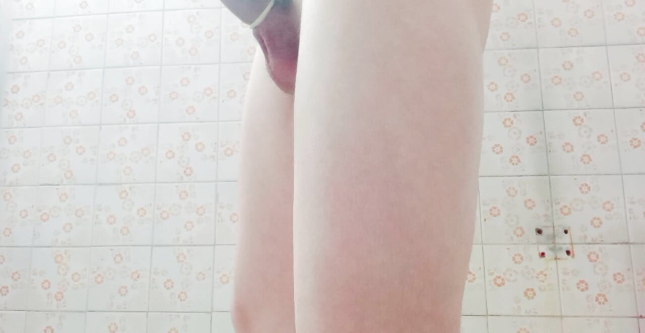 Shower Masturbation with Condom Fun💦