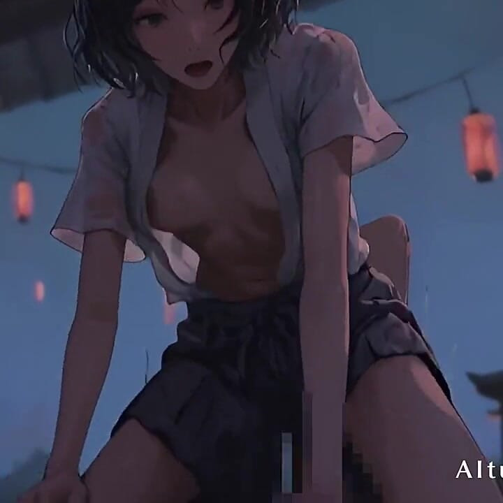 등불의 빛이 그녀의 등을 따라가고, 그녀는 천천히 황혼을 걸터앉았고, 산의 그림자가 밤으로 변하는 끝까지 마침내.