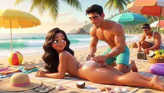 Musim panas rahasia panas di jacuzzi rumah pantai dengan teman terdekat pasanganku (AI dihasilkan)