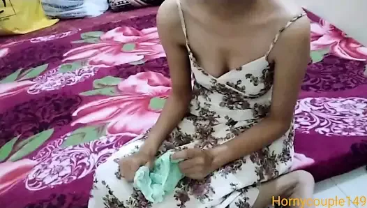 Indian sister catches step brother with panties in hindi