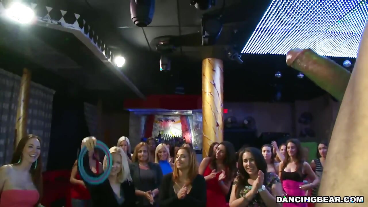 Dancing Bear - These Crazy Girls Are Having a Bachelorette Party and Who Better Than the Dancing Bear to Get Things Started