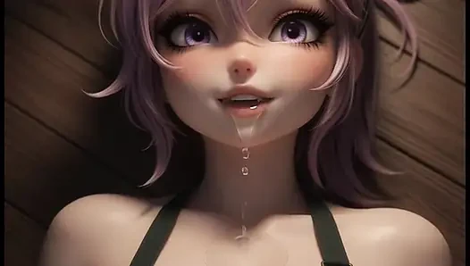 Hot sexy tiny barista is waiting for her customer, mastubrating