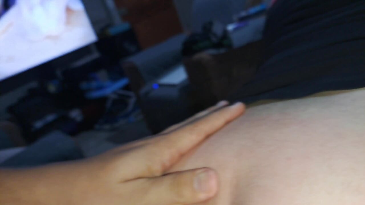While I'm watching TV, my stepsister strips naked in front of me and asks me to fuck her.