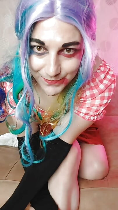 Harley Quinn Femboy Cosplay Model Crossdresser