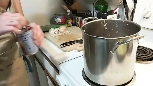 Döl pişirilmiş 3 pırasa chili ve yağlı elle muamele