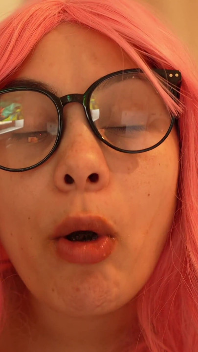 I’ll Show You How I Usually Eat; I’m so Happy Because the Food Is Delicious-it Gives My Face an Orgasm, and I Make Silly Face