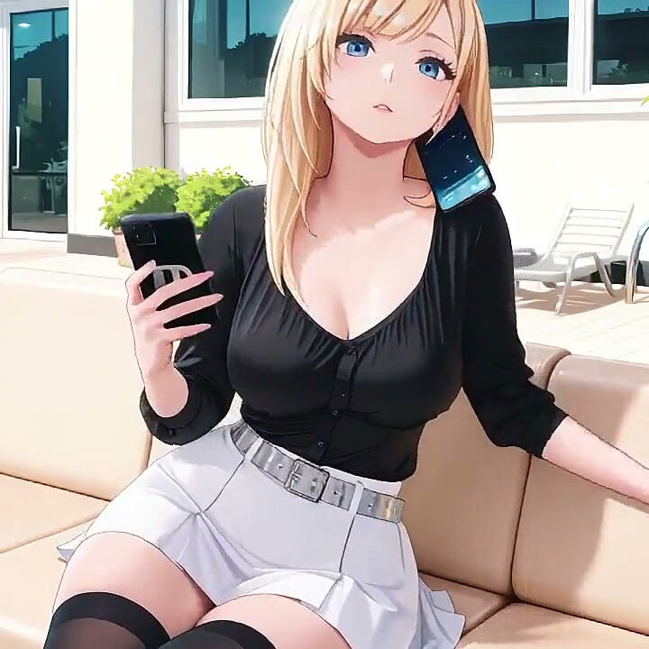 She Adjusts Her Skirt While Gazing Deep Into Your Eyes, Sun-kissed Wetness and Teasing Distance You Can't Handle