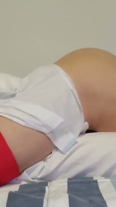 Diaper boy Jerking Off His Big Cock In The Bed | Clip 1