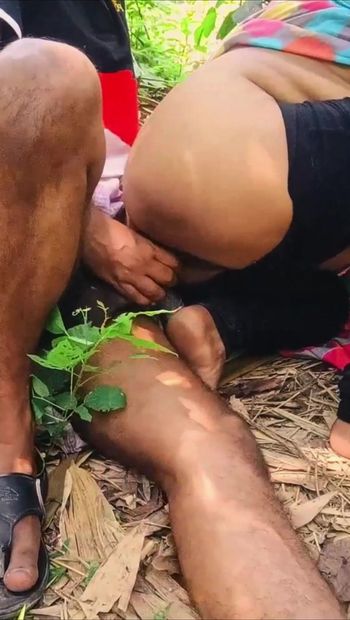 Village desi real couple in jungle sex.