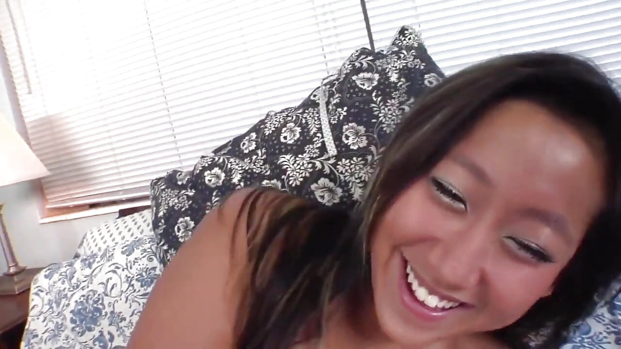 POV style asian teen Tinah Star fucks a cock