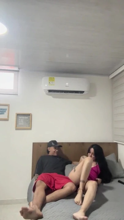 Emotional moment from "Stepsister seduces her stepbrother in his own room"