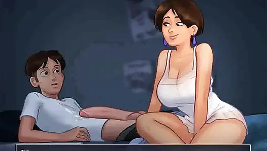 Летняя сага: милфа-пума застукала мужика с большим хуем в руках, эпизод 153