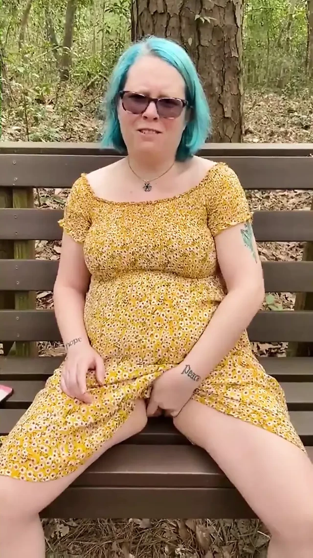 Fingering myself in a park