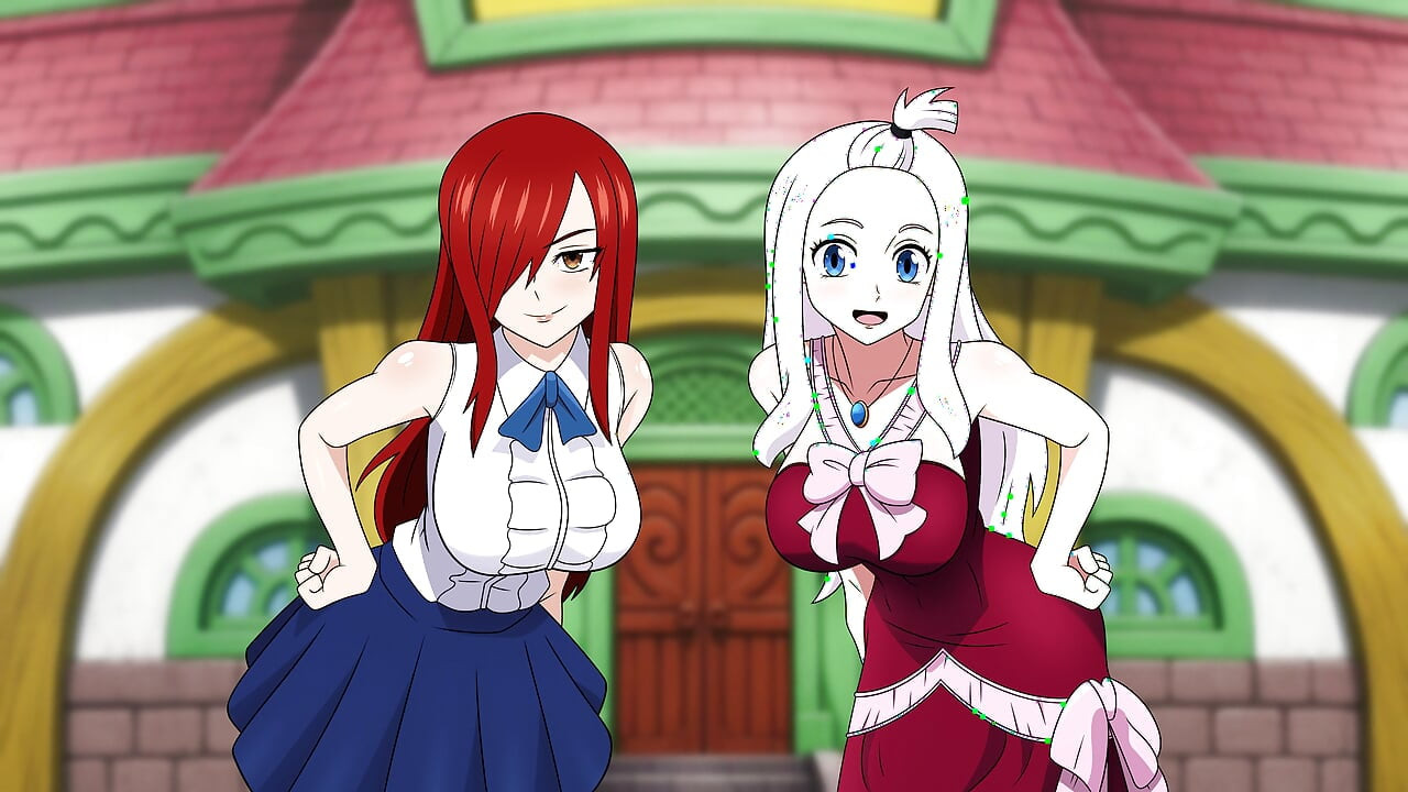 Erza Scarlet & Mirajane Levam-te Juntas Threesome Intenso de Fairy Tail