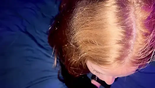 ''OMG, that's a lot of cum'' Young Blonde Gives A Blowjob And Receives A Massive Cumshot To Swallow And Play With